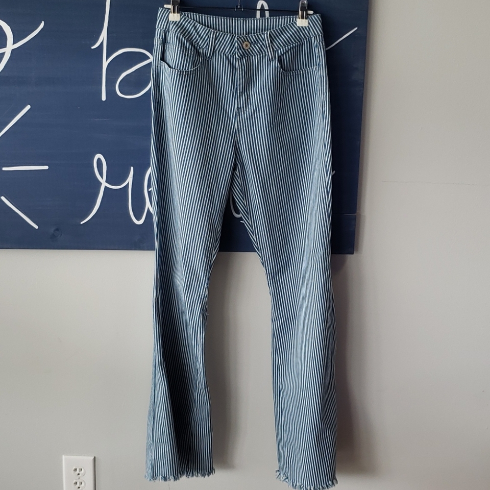 Blue Striped Jeans